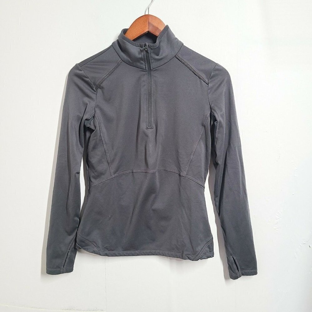 Athleta Women's Athletic Jacket Lightweight Pullover Quarter Zip Gray Size Small